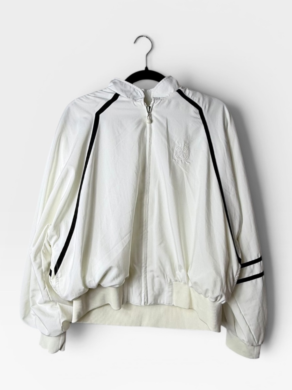 Liz Claiborne Bomber Jacket Size Medium Vintage Y2K‎ Golf Striped (H)